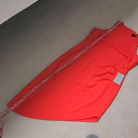 NWT Donna Morgan hot red asymmetrical dress - Picture 8 of 13